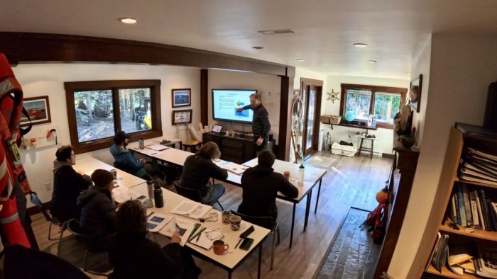 FMI Marine teacher, Pat Fogarty instructing students